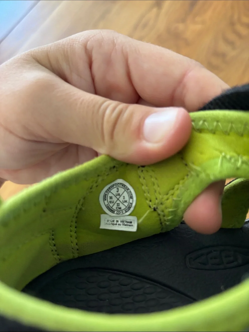 Keen Kids Black and Lime Water Shoes